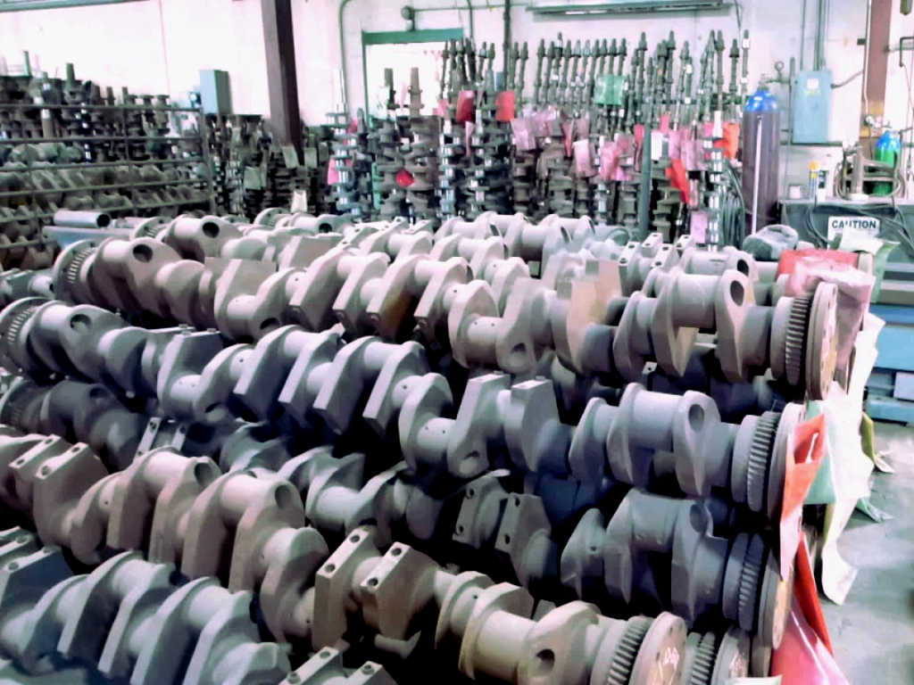 Crankshaft Core Bank - crankshafts ready for restoration