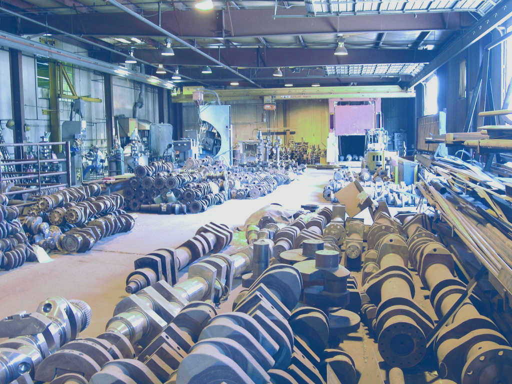 Crankshaft cores ready for restoration