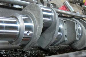 Waukesha crankshaft in crankshaft polishing machine