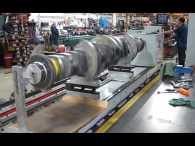 Balancing a Caterpillar 3608 Crankshaft